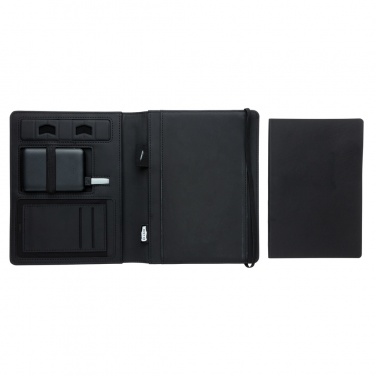 Logo trade promotional gift photo of: Air 5W wireless charging notebook with 5000mAh powerbank